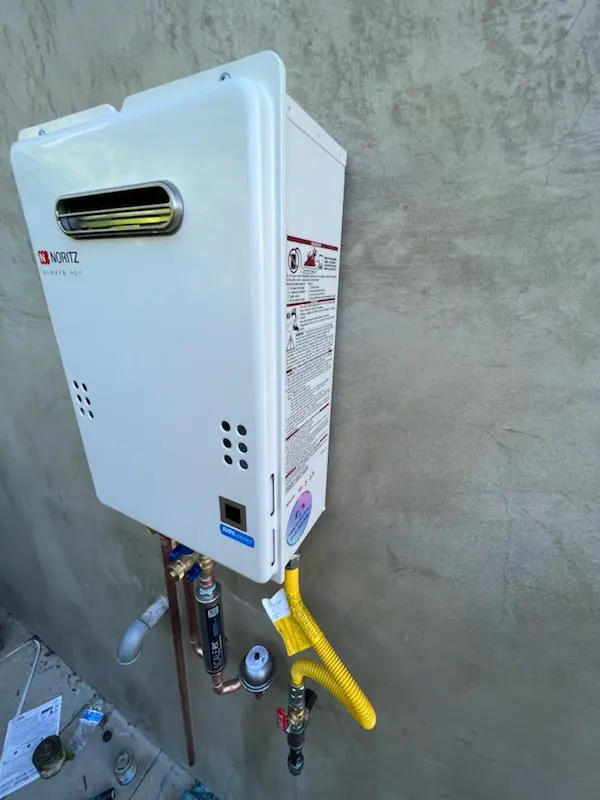 Tankless water heater installation for Castle Acres homes